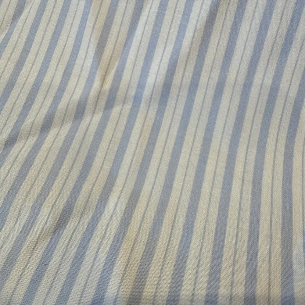 Vintage Cannon Full Size Flat Sheet And 1 Standard Pillowcase Blue White Stripe‎